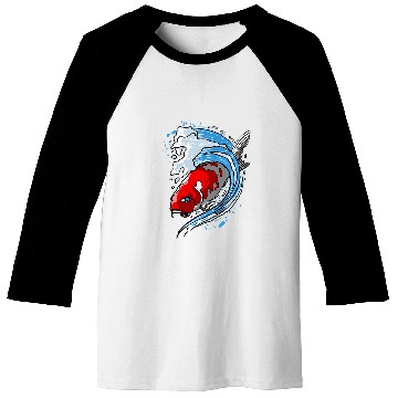 Discover Japan Koi Fish Japanese Tattoo 12 Baseball Tees