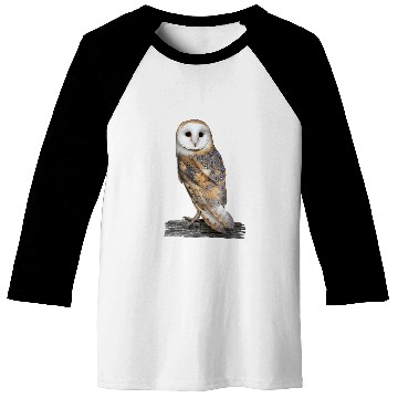 Discover Owl Pet Barn Owl Portrait Baseball Tees