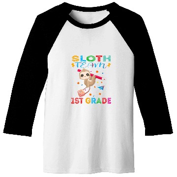 Discover Sloth Pet Student Teacher Team 1st Grade Baseball Tees