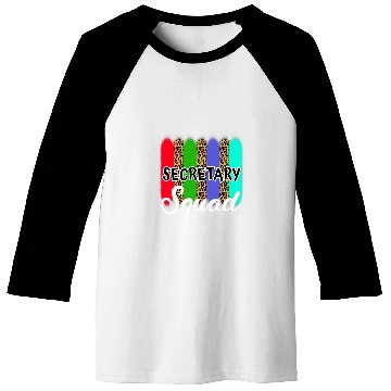 Discover Secretary Job School Secretary Squad Leopard Print First Day Of School Baseball Tees