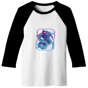 Discover Dragon Pet Vaporwave Japanese Dragon Art Japan Style Graphical Baseball Tees