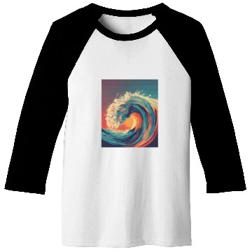 Discover Subdued Honolulu State Surf Art Baseball Tees