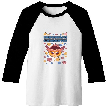 Discover Owl Pet Emotionally Exhausted Owl with Hearts Baseball Tees