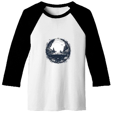 Discover Underwater Cave in the Sea with Coral Baseball Tees