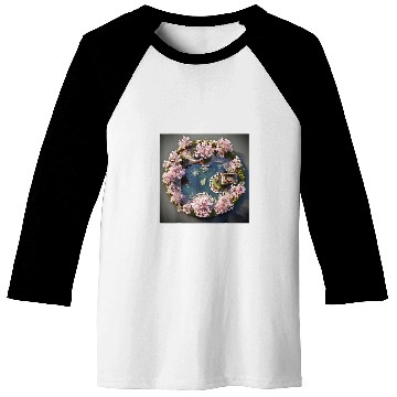 Discover Tranquil Elegance Circular Zens Reflective Retreat Baseball Tees