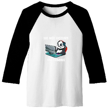 Discover Panda Pet Do Not Disturb Funny Video Gaming Panda Gamer Baseball Tees