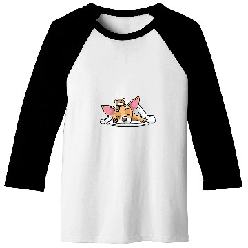 Discover Chiweenie Dog With Stuffed Animal Sleeping Napping Baseball Tees