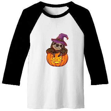 Discover Sloth Pet Halloween Pumpkin Sloth Halloween 2 Baseball Tees