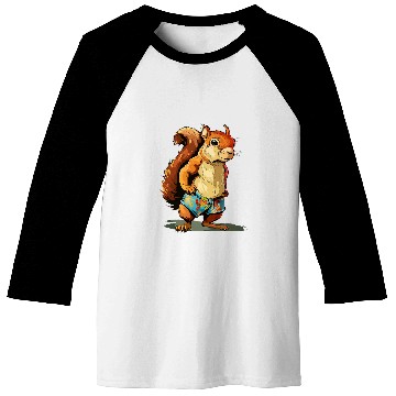 Discover Squirrel Pet in swim Trunks Costume for Boys and Girls Baseball Tees