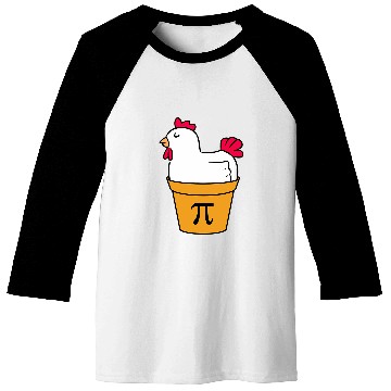 Discover Funny Math Chicken Pot Pi Chicken Pot Pie Baseball Tees
