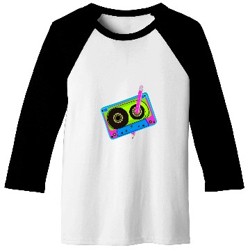 Discover 80s Cassette Tape 1990s vintages Funny Retro Throwback Music 22 Baseball Tees