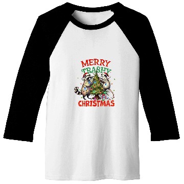 Discover Raccoon Pet Merry Trashy Christmas Raccoon xmass Tree Lights Raccoon Baseball Tees