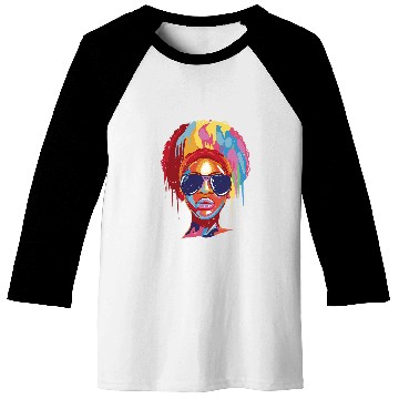 Discover Afro Black Girl Art Paint Baseball Tees