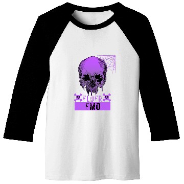 Discover Elder Emo Funny Emo Music Fan Scene Alternative 90s Kids Pun 7 Baseball Tees