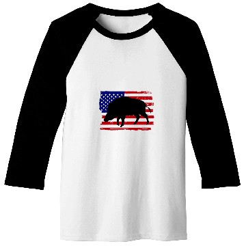 Discover Hog Removal Technician Boar Hunting Wild vintages Pig US Flag 21 Baseball Tees
