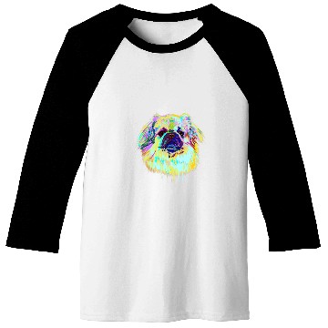 Discover Colourful Splash Dog Tibetan Spaniel Baseball Tees