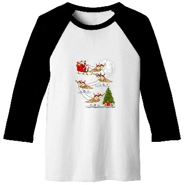 Discover Owl Pet Funny xmass Lighting Tree Santa Riding Barn Owl Christmas Baseball Tees