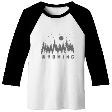 Discover Wyoming Nature Lover Forest Hiking Baseball Tees