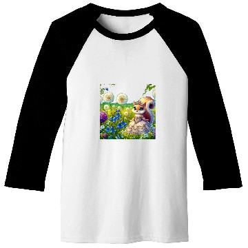 Discover Squirrel Pet Kids Squirrel princess in spring playground Baseball Tees