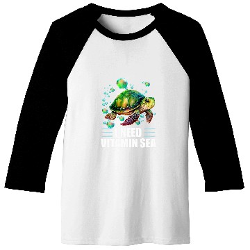 Discover Turtle Pet I Need Vitamin Sea Turtle Baseball Tees