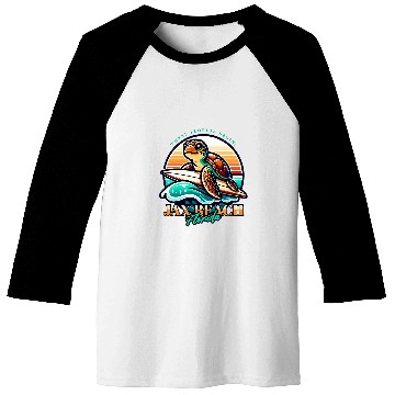 Discover Turtle Pet Jax Beach Loggerhead Sea Turtle Jacksonville Florida Sunset Baseball Tees