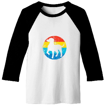 Discover German Shorthaired Pointer Dog Breed Silhouette Retro 1970s Baseball Tees