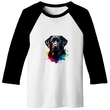 Discover Black Lab Labrador Retriever Dog Artwork Baseball Tees