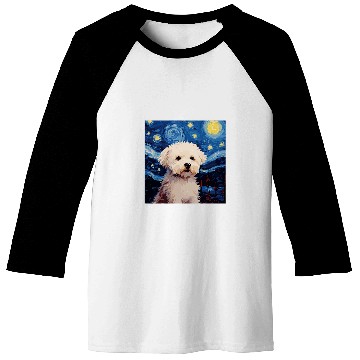 Discover Bichon Frise Starry Night For Dog Mom Dog Dad 1 Baseball Tees