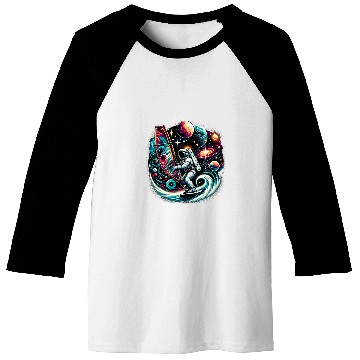 Discover Cool Galaxy Windsurfer Astronaut on Windsurfing Baseball Tees