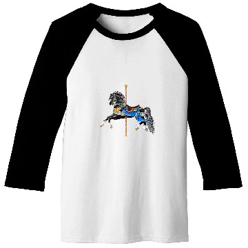 Discover Black Stallion Carousel Horse Baseball Tees
