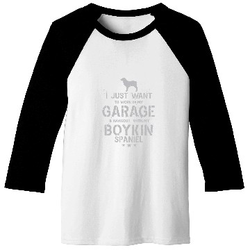 Discover Funny Boykin Spaniel Dad Garage Men Hang Baseball Tees