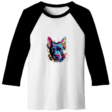 Discover Bull Terrier Colorful Baseball Tees