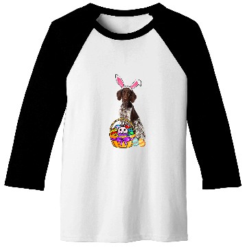 Discover Easter Egg Funny German Shorthaired Pointer Easter Baseball Tees