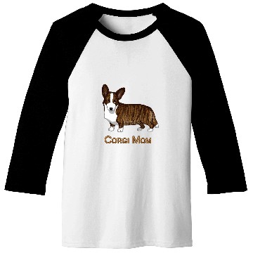 Discover Black Tan Brindle Cardigan Welsh Corgi Mom Dog Lover Gift Baseball Tees