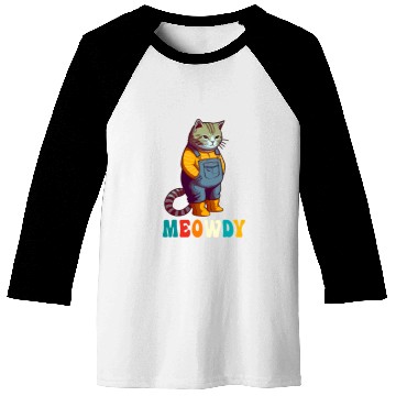 Discover Funny Cat Farmer Meme Meow Howdy Meowdy Baseball Tees