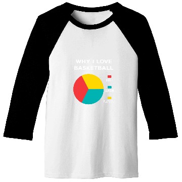 Discover Basketball fan saying pie chart Why I love Basketball Baseball Tees