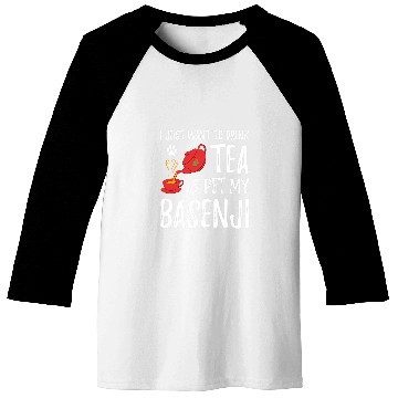 Discover Basenji Dog Lover Tea Drinker Funny Dog Mom Gift Baseball Tees