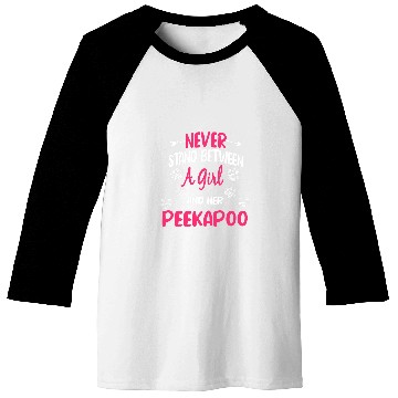 Discover Never Stand Between A Girl And Her Peekapoo Dog Pet Lover Baseball Tees