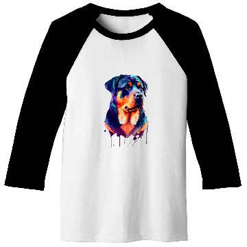 Discover Dog Rottweiler Lover Rottie Portrait 2 Baseball Tees