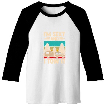 Discover Camper RV Camping Campground Baseball Tees