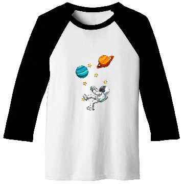 Discover Funny Rock Climbing Astronaut Baseball Tees