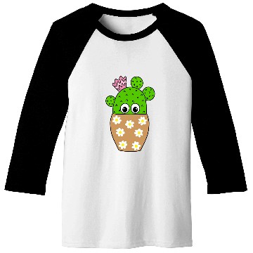 Discover Cactus In Pretty Daisy Jar Planter Baseball Tees