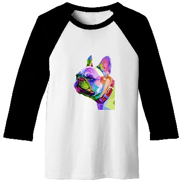 Discover Frenchie French Bulldog Pop Art Portrait Bouledogue Baseball Tees