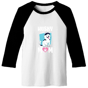 Discover Dog Husky Mom Baseball Tees