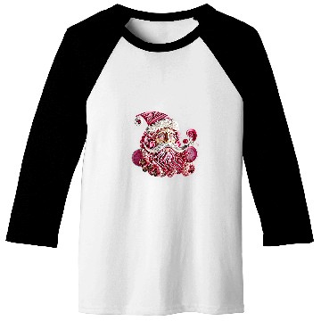 Discover Funny vintages Pink Christmas Santa Claus Paper Art Quilling Baseball Tees