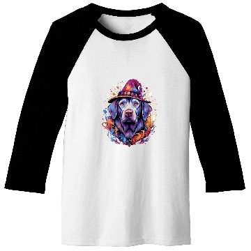 Discover Enchanting Wizard Labrador Halloween Design Baseball Tees