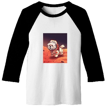 Discover Havanese Mars Funny Dog Astronaut Baseball Tees