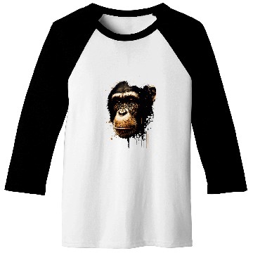 Discover Chimpanzee Monkey Portrait Baseball Tees