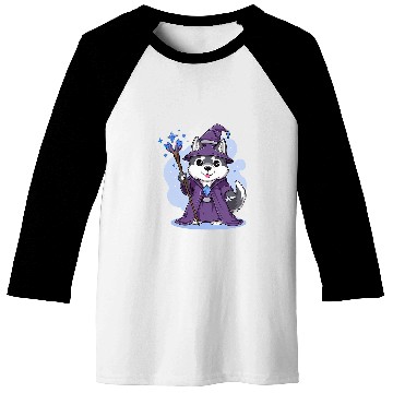 Discover Husky Wizard Funny Dog Magic 2 Baseball Tees