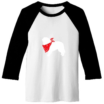 Discover Great Pyrenees Dog Wearing Red Bandana Baseball Tees